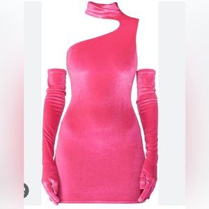 Miscreants Pink Dress and Gloves Barbie Pinkcore